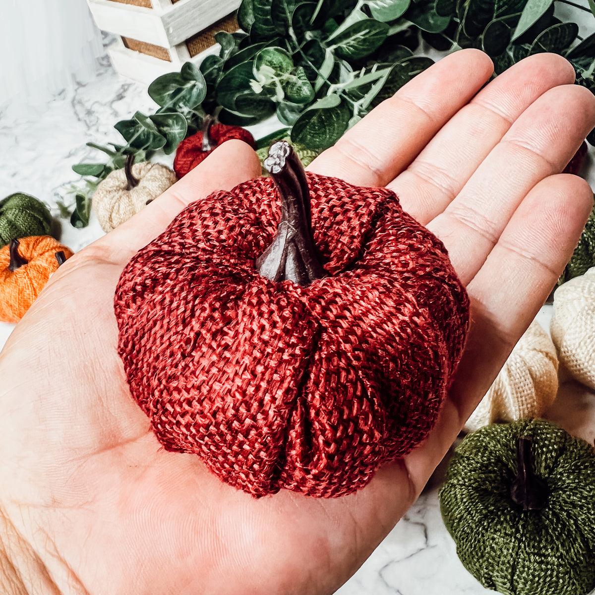 Mini Citrouilles décoratives en Jute