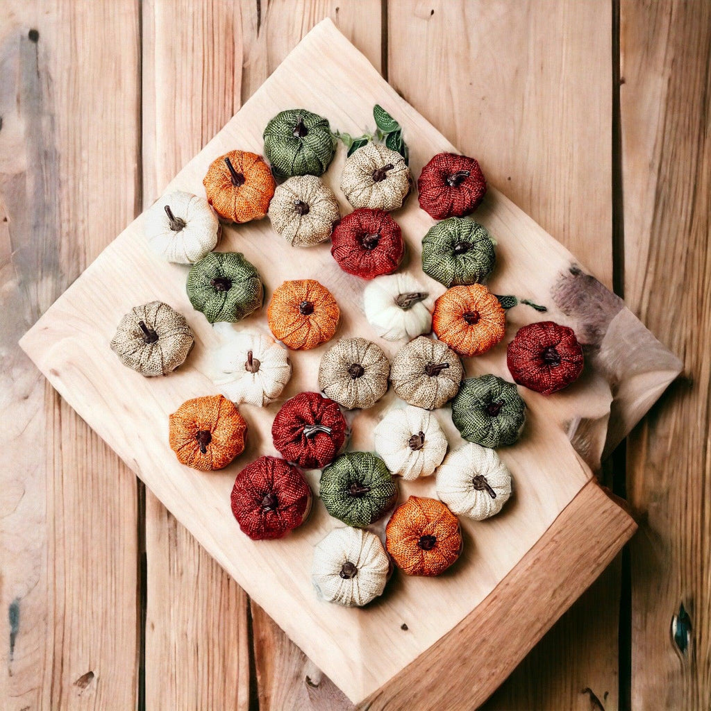 Mini Citrouilles décoratives en Jute