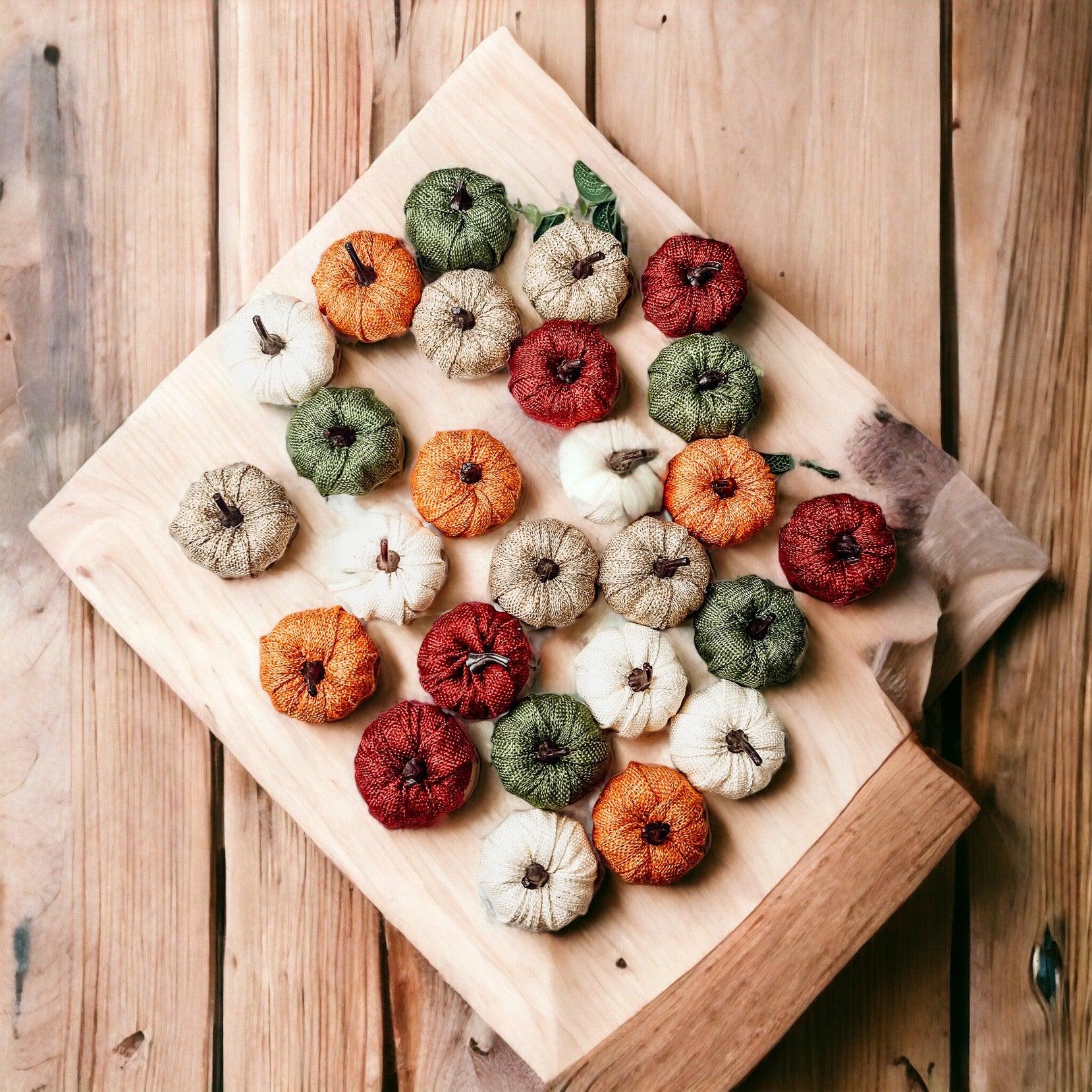 Mini Citrouilles décoratives en Jute