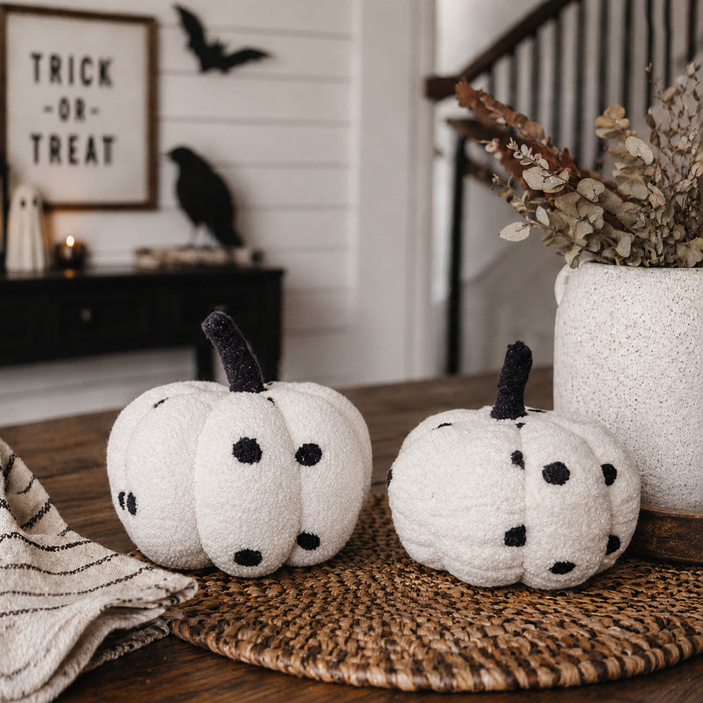 Citrouille décorative en peluche