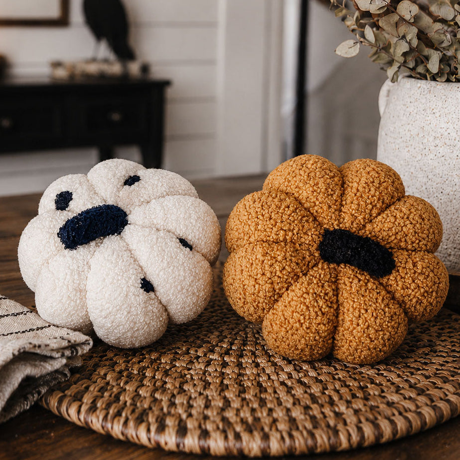 Citrouille décorative en peluche