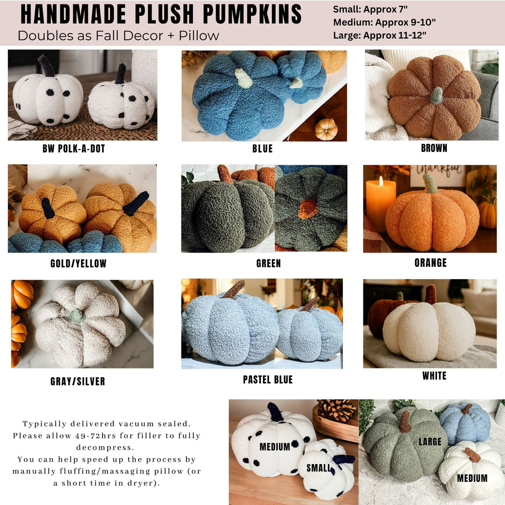 Citrouille décorative en peluche