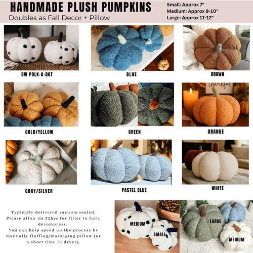 Citrouille décorative en peluche
